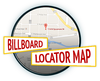 Billboard Locator Map for Northern Arkansas and Southern Missouri